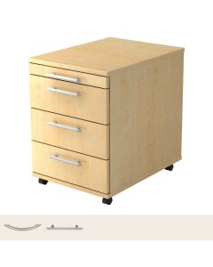 BARI 1606 | Caisson à roulettes avec 3 tiroirs | Bois