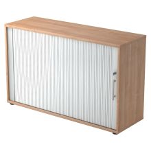 BETA 1732S | Armoire à rideau | 2 OH - Noyer poignée de bastingage plastique