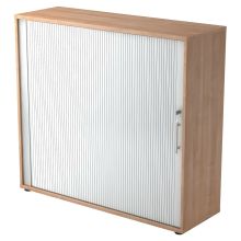 BETA 1733S | Armoire à rideau | 3 OH - Noyer poignée de bastingage plastique