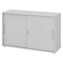 BETA 1752S | Armoire à portes coulissantes | 2 HC - Gris poignée de bastingage plastique