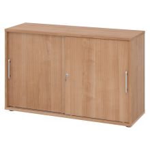 BETA 1752S | Armoire à portes coulissantes | 2 HC - Noyer poignée de bastingage plastique