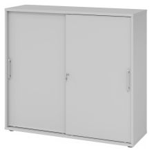 BETA 1753S | Armoire à portes coulissantes | 3 HC - Gris poignée de bastingage plastique