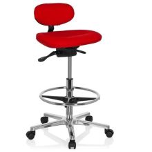 WORK MF - Chaise de comptoir rouge