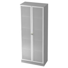 SIGNA K 6100G SG - Gris/Argent 5 HC avec bouton Armoire avec portes en verre dépoli