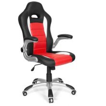 GAME SPORT - Fauteuil Gamer blanc / noir / rouge