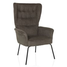 HAVENIO - Fauteuil rembourré Gris Foncé