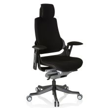 SPEKTRE BLACK tissu - Siège de bureau de qualité professionnelle Noir