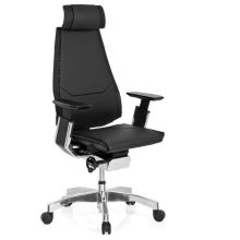 GENIDIA PRO | Cuir - Siège de bureau haut de gamme Noir