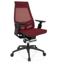 GENIDIA SMART BLACK | tissu maille - Siège de bureau de qualité professionnelle rouge / noir