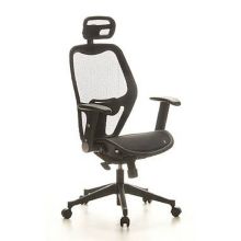 AIR-PORT | Dossier en tissu filet | Assise en tissu filet - Siège de bureau de qualité professionnelle Noir