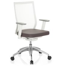 ASPEN WHITE - Siège de bureau de qualité professionnelle Gris / Blanc