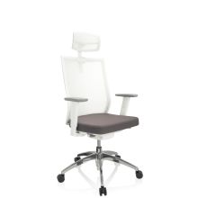 ASPEN WHITE PRO - Siège de bureau de qualité professionnelle Gris / Blanc