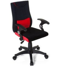 KIDDY PRO AL - Chaise pivotante pour des enfants Noir / Rouge