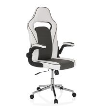 GAME SPORT PRO - Fauteuil Gamer Blanc/Gris Foncé