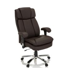 BUILDER XXL I | Similicuir - Siège pivotant XXL brun foncé