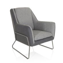 LAGUN 1 places - Fauteuil rembourré Gris clair / foncé