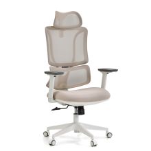 ERGOMY W | Tissu / Maille | Structure : Blanc - Siège de bureau de qualité professionnelle Beige