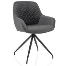 ELVERUM - Chaise rembourrée Gris