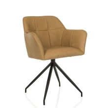 ELVERUM SPU - Chaise de salle à manger Cognac 