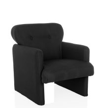 CARIPITO | 1 place | Tissu - Fauteuils lounges Noir