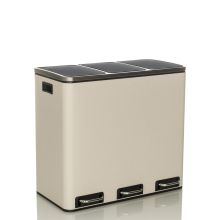 Clean 9 | 3 x 18L - Poubelle Beige