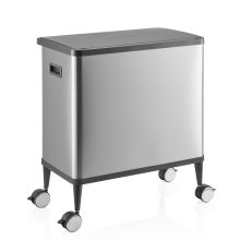 Clean Mobile | 2 x 24L - Poubelle Argent