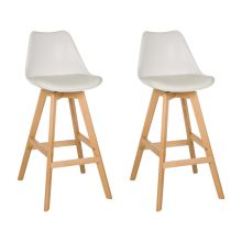 SCANDI HIGH lot de 2 - Tabouret de bar Blanc