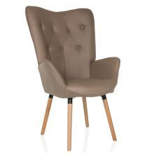 HAVENIO I - Fauteuil rembourré Marron