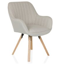 SCANDI SOFT - Chaise rembourrée Crème