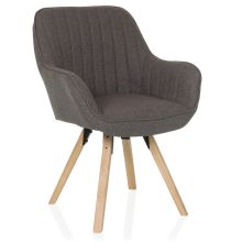 SCANDI SOFT - Chaise rembourrée Gris Foncé