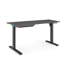 Worktime Game | 140x80 - Bureau réglable en hauteur électriquement Noir