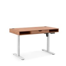 Worktime Style | 120x60 - Bureau réglable en hauteur électriquement Chêne/Blanc