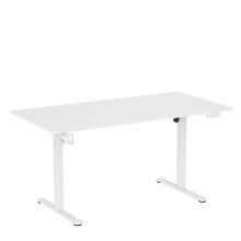 Worktime | 160x80 - Bureau réglable en hauteur électriquement Blanc