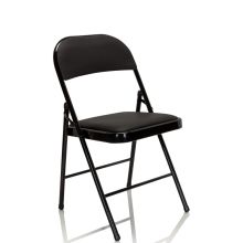 TUDELA simili-cuir/synthétique - Chaise pliante Noir