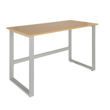 WORKSPACE LIGHT I | 120x60 - Bureau Hêtre / Argent