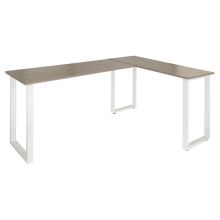 WORKSPACE BASIC I | 165x120 - Bureau d'angle Gris / Blanc