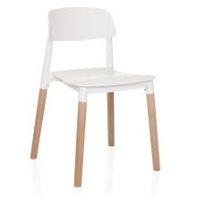 SCANDI E - Chaise à quatre pieds Blanc