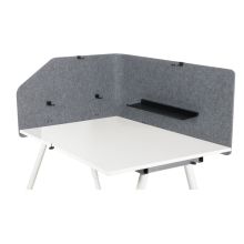 FLEXMIUT T TOP | Cloison acoustique | 160 cm - Cloison de table Gris