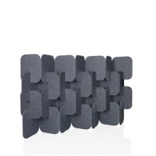 FLEXMIUT PLUG | Ensemble de 4 pièces (H × L × P) 114 × 174 × 25 cm - Cloison de séparation Gris