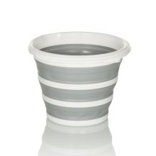 CLEAN SILR | 10 L - Conteneur pliable Gris / Blanc