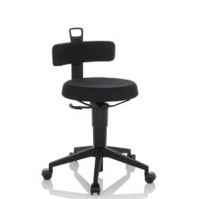 TOP WORK FLEX tissu - Tabouret pivotant Noir