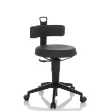 TOP WORK FLEX PU simili-cuir/synthétique - Tabouret pivotant Noir