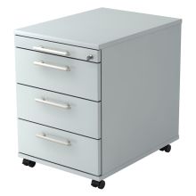 SIGNA AC30 RE - Caisson bureau sur roulettes Gris poignée de bastingage plastique