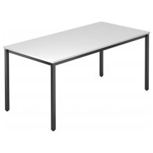 DORAN DQ16 D | 160 x 80 | Noir - Blanc 160 x 80 avec tube rectangulaire/noir