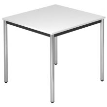 DORAN DR08 C - Blanc 80 x 80 avec tube rond/chrome