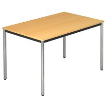 DORAN DR12 C - Hêtre 120 x 80 avec tube rond/chrome