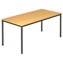 DORAN DR16 D - Hêtre 160 x 80 avec tube rond/noir