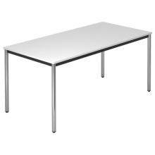 DORAN DR16 C - Blanc 160 x 80 avec tube rond/chrome