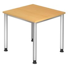 HILO 8 S | Bureau - Hêtre 80 x 80 réglable en hauteur