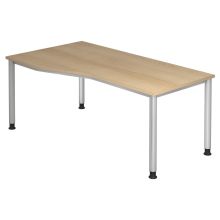 HILO 18 S | Bureau - 180 x 100 Chêne réglable en hauteur